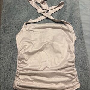 SHEIN Cream Halter Camisole